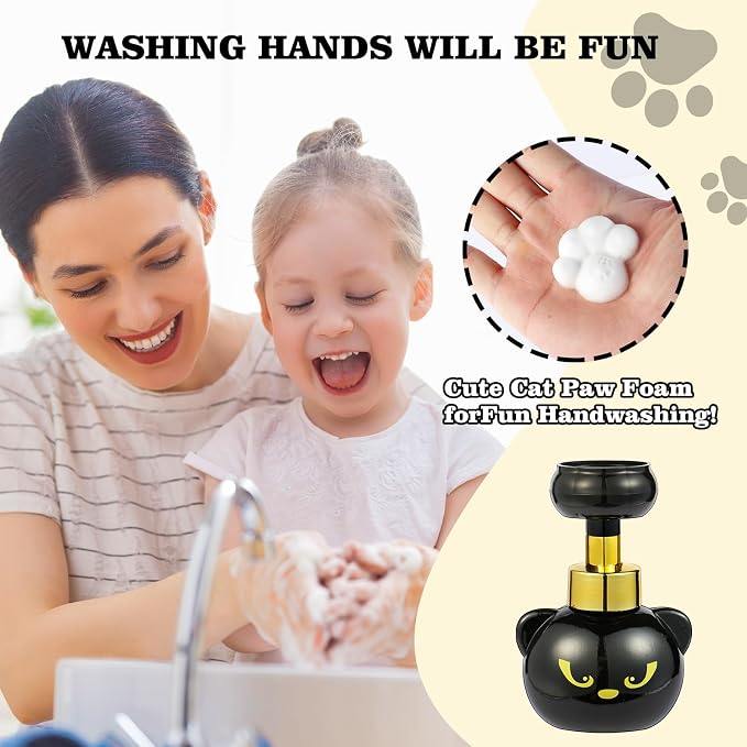 Cute Cat Paw Foam Soap Dispenser, Refillable Eco-Friendly Hand Soap Dispenser - Image 2