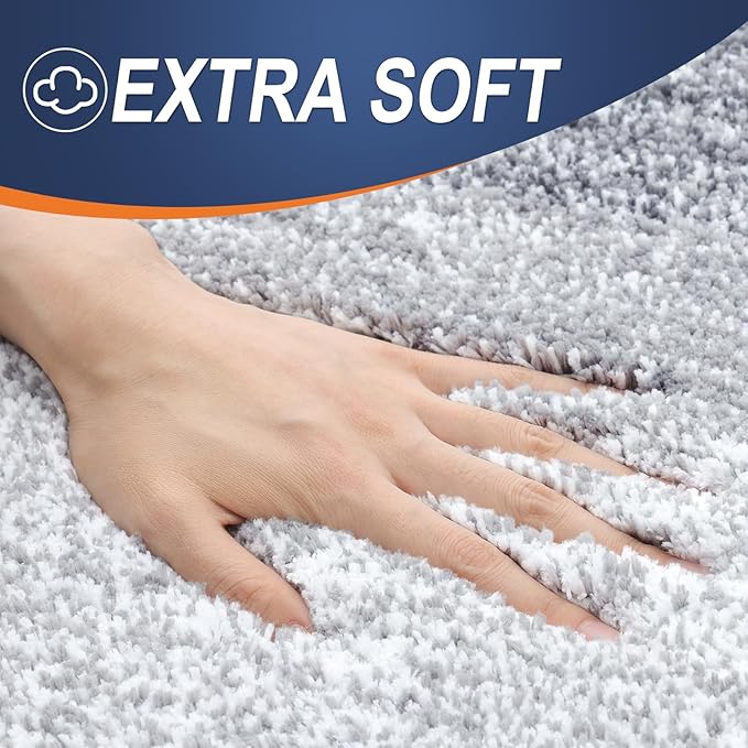 OLANLY Bathroom Rug Set 2 Piece, Soft Absorbent Microfiber Bath Mats and - Image 4
