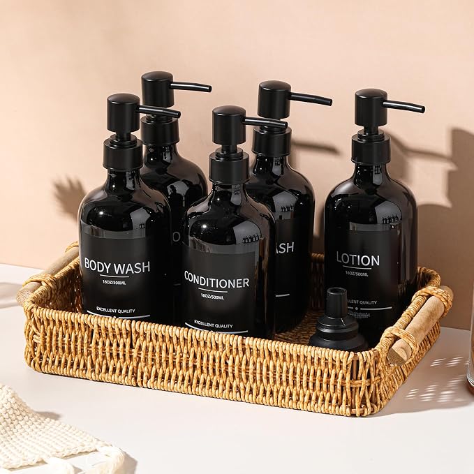 Shampoo and Conditioner Dispenser 16.9oz Refillable Shampoo and Conditioner - Image 3