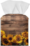 Sunflower Board Tissue Box Holder Portable Lightweight Square Tissue Box Cover by Pzuqiu