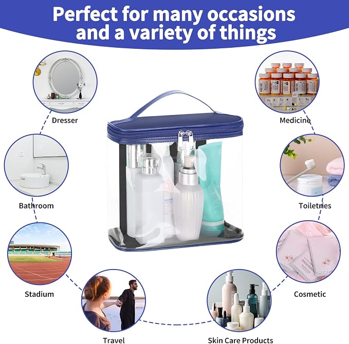 HAOGUAGUA Heavy Duty Leak Proof Clear Travel Bags - Image 6