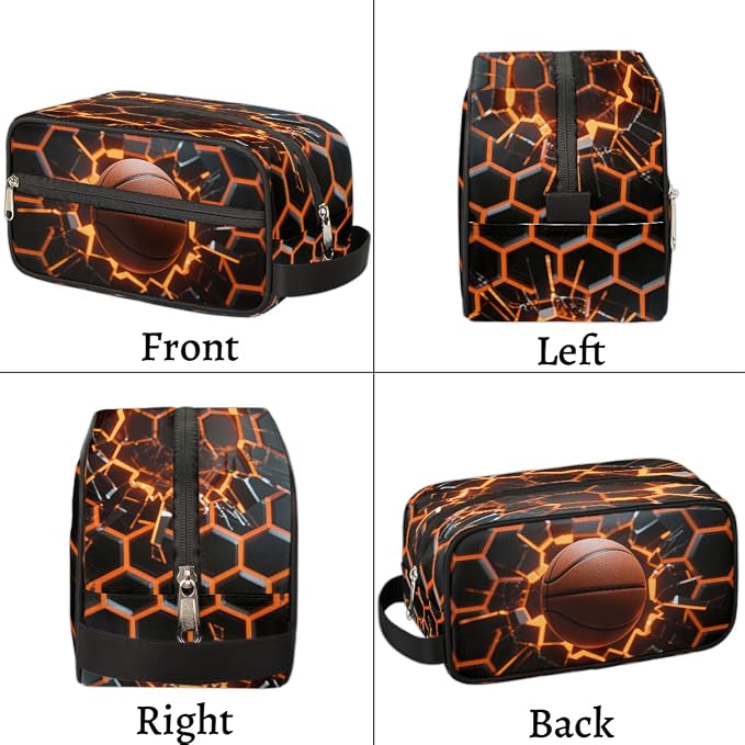 Abstract Basketball Kids Toiletry Bag - Image 7