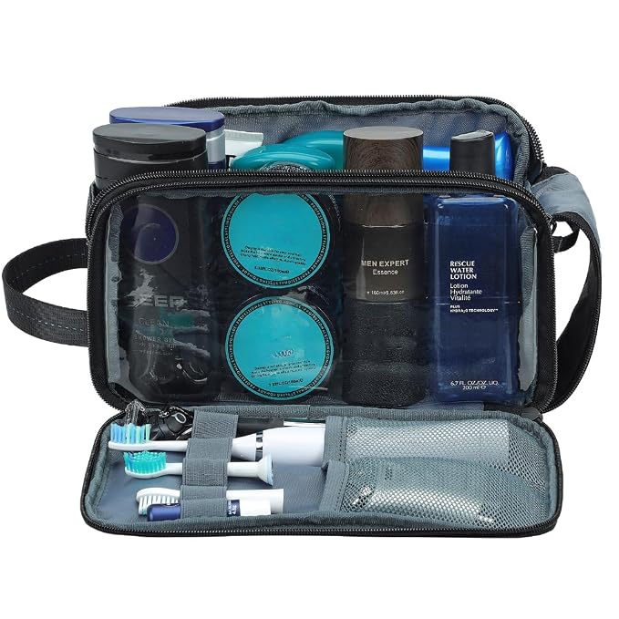 ZEEMO Travel Toiletry Bag for Men, Medium Water-Resistant Double-Sided - Image 2