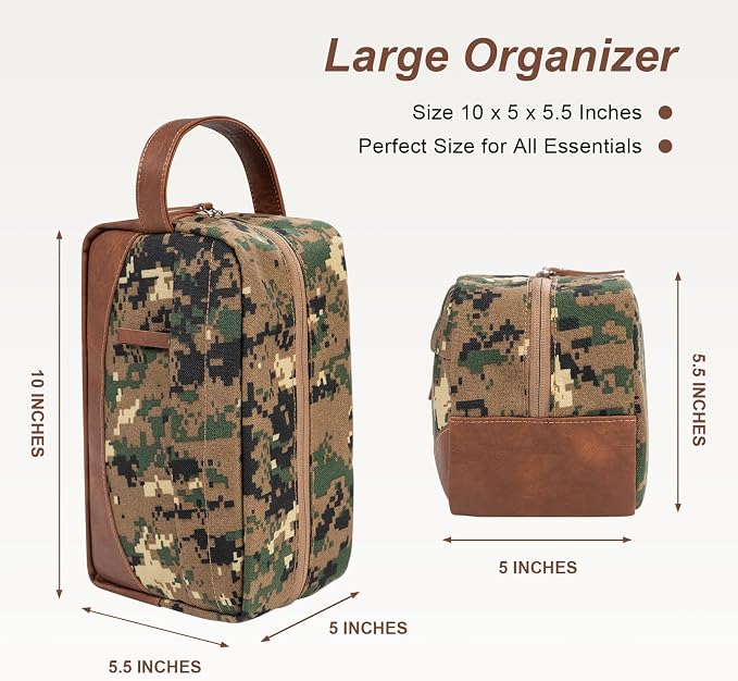Travel Toiletry Bag for Men, Hanging Toiletry Organizer, Water Resistant - Image 3
