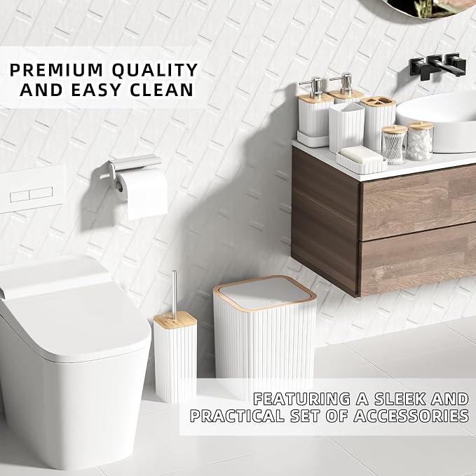 Bathroom Set - 25PC White Bathroom Set - Image 6