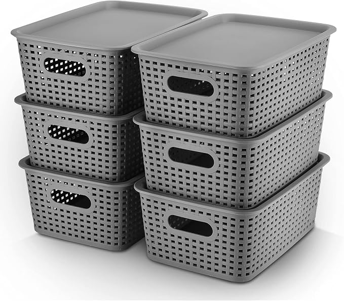 AREYZIN Plastic Storage Baskets Bins by AREYZIN