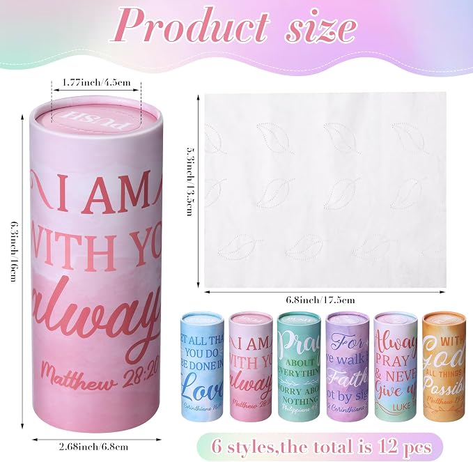 Outus 12 Pcs Christian Car Tissues Cylinder Holder - Image 3