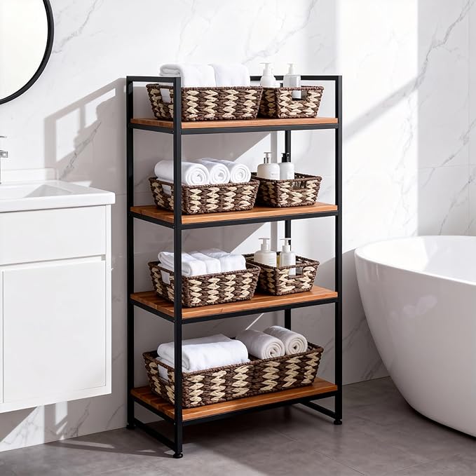 Paper Rope Storage Baskets for Shelves Organizing, Small Hand Woven Wicker - Image 6