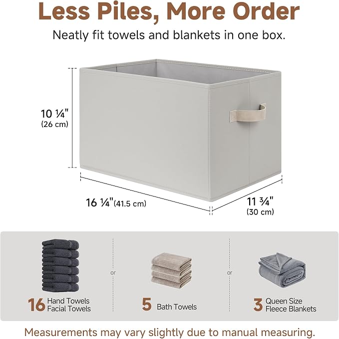 StorageWorks Storage Baskets for Shelves, Fabric Storage Bins, Closet - Image 3