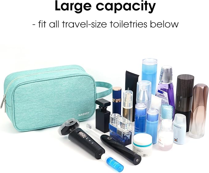 Narwey Travel Toiletry Bag for Women Traveling Dopp Kit Men Travel Bag for - Image 4