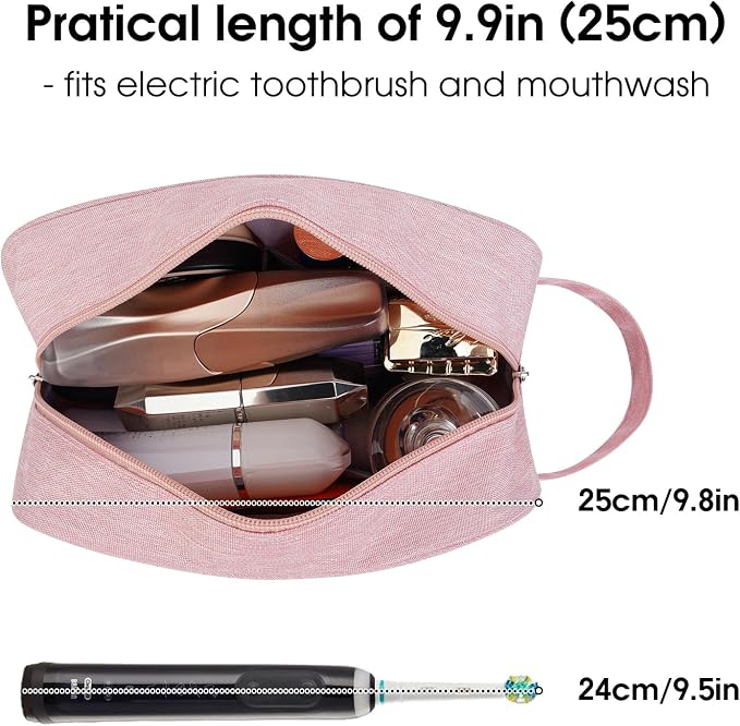 Narwey Travel Toiletry Bag for Women Traveling Dopp Kit Men Travel Bag for - Image 2