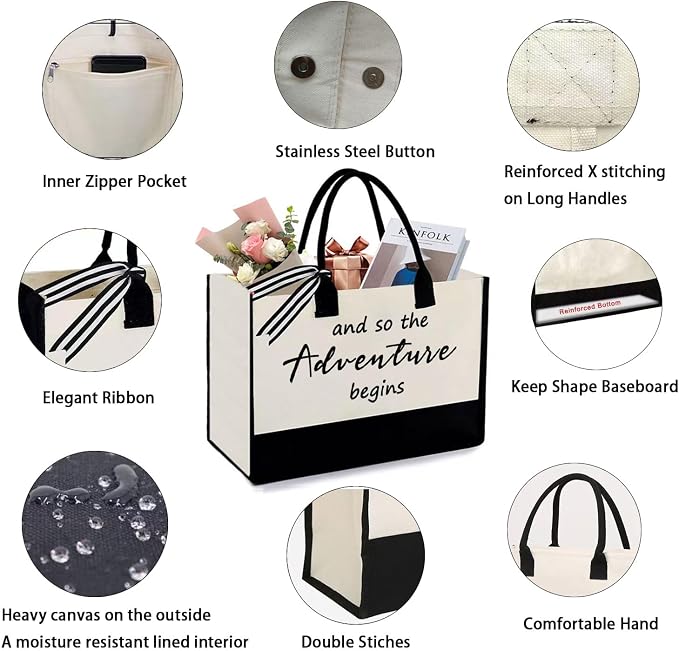 Adventure Canvas Tote Bag, Bridal Shower Gifts - Image 4