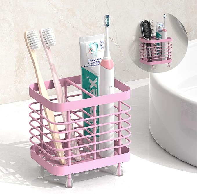 Luxspire Toothbrush Holders for Bathroom, Stainless Steel Electric Toothbrush by Luxspire