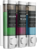Shampoo and Conditioner Dispenser, Shower Dispenser 3 Chamber No Drill by CaboDeseado