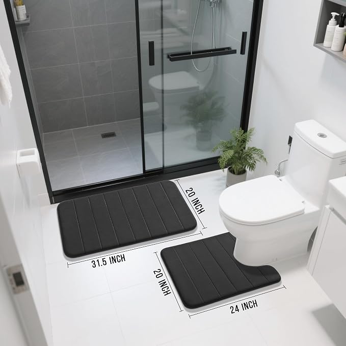 Yimobra Memory Foam Bath Mat Set 2 Piece - Image 2