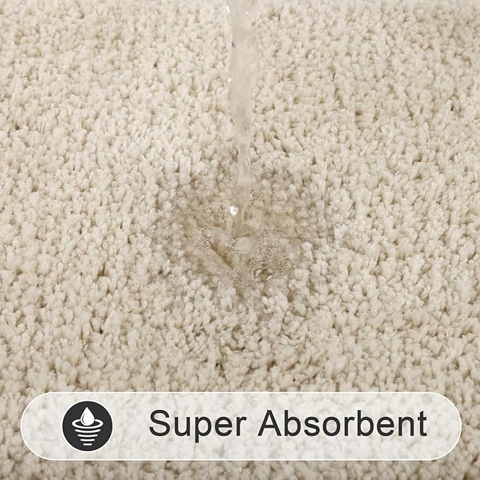 SHACOS Super Soft Bathroom Rugs Set of 2 Pieces 20x32 + 16x24 inch Microfiber - Image 5