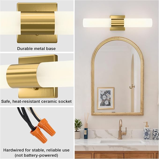 Kalium Bathroom Wall Sconce Fixture, 21 Inch Modern Vanity Lights - Image 8