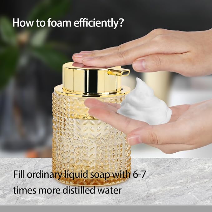Glass Foaming Soap Dispenser, Foam Dispenser Bottle - Image 7