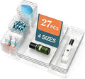 27 Pack Clear Plastic Drawer Organizer Set by Pioleackflew