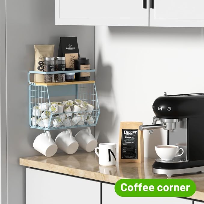 Magnetic Shelf for Fridge with Wood Lid, Fruit Potato and Onion Storage Bins - Image 4