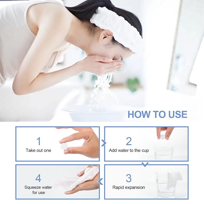 100 Pieces Of Compressed Towels, Disposable Compressed Towel Sheets, Travel - Image 3