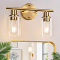 2-Light Bathroom Light Fixtures, Brushed Gold Vanity Light, Modern Vanity Lights by Zarbitta