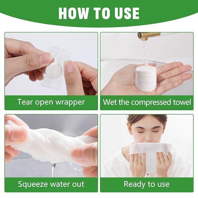 1000 PCS Compressed Towel, Mini Compressed Towel Tablets, Disposable Compressed - Image 7