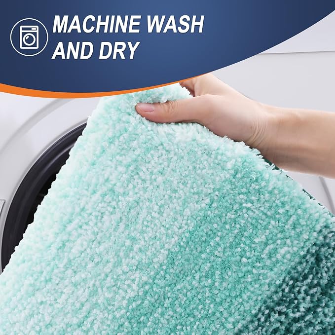 OLANLY Bathroom Rugs Sets 3 Piece, Soft Absorbent Microfiber Bath Mats and - Image 5