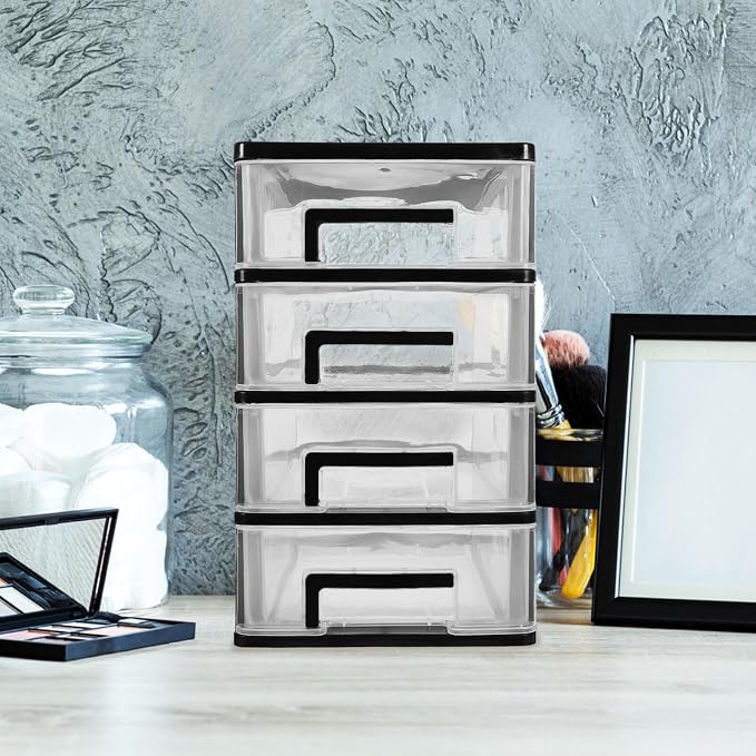 Beaupretty Elegant 4-layer Mini Storage Box Pp Plastic Desktop Drawer Type - Image 3