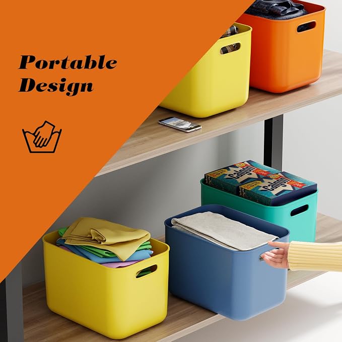 OWill 4-Pack 22L Plastic Storage Bins and Baskets - Image 4