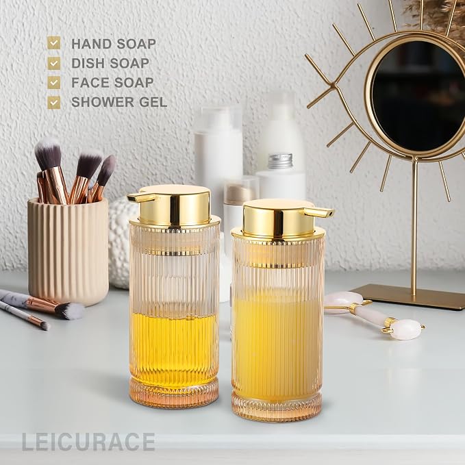 Glass Liquid Soap Dispenser, Refillable Liquid Dispenser - Image 7