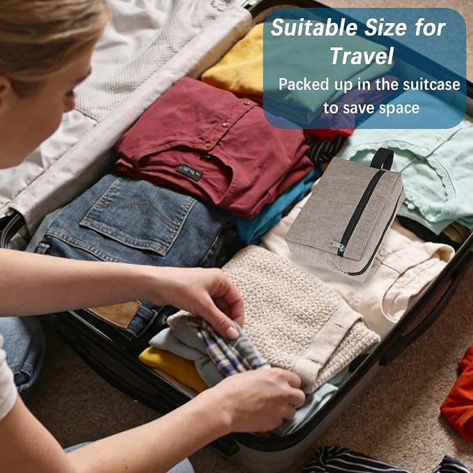 8 PCS Travel Toiletry Bag for Women and Men, Travel Pouch, Large Shaving Bag - Image 6