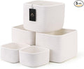 5-Pack Storage Cubes Woven Rope Baskets by Unknown