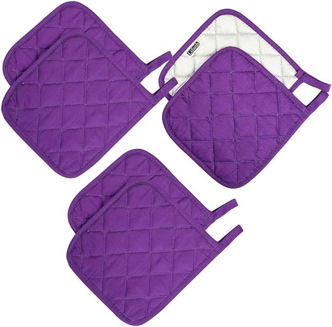 6 Pack Potholders Kitchen Pot Holders Set, Cotton Pot Holders by Lifaith
