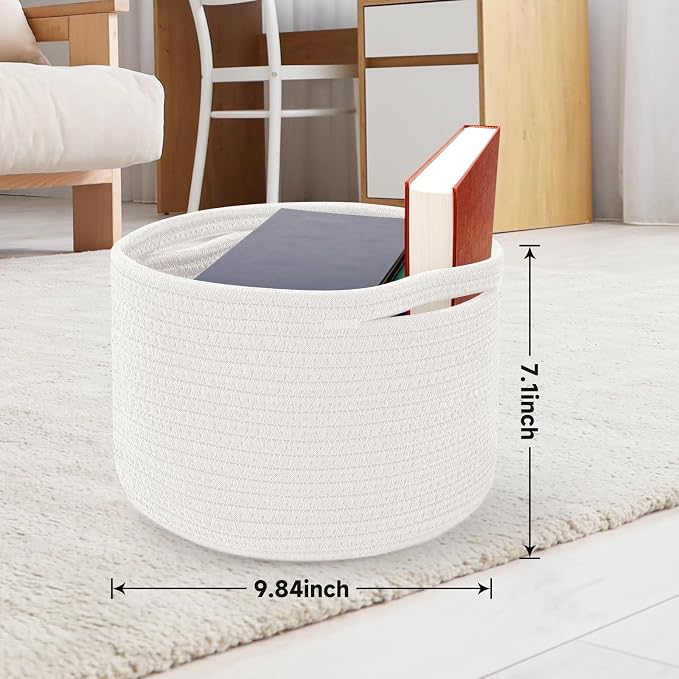 Small Rope Baskets for Storage, Baskets for Gifts Empty, Cute Round Woven - Image 2