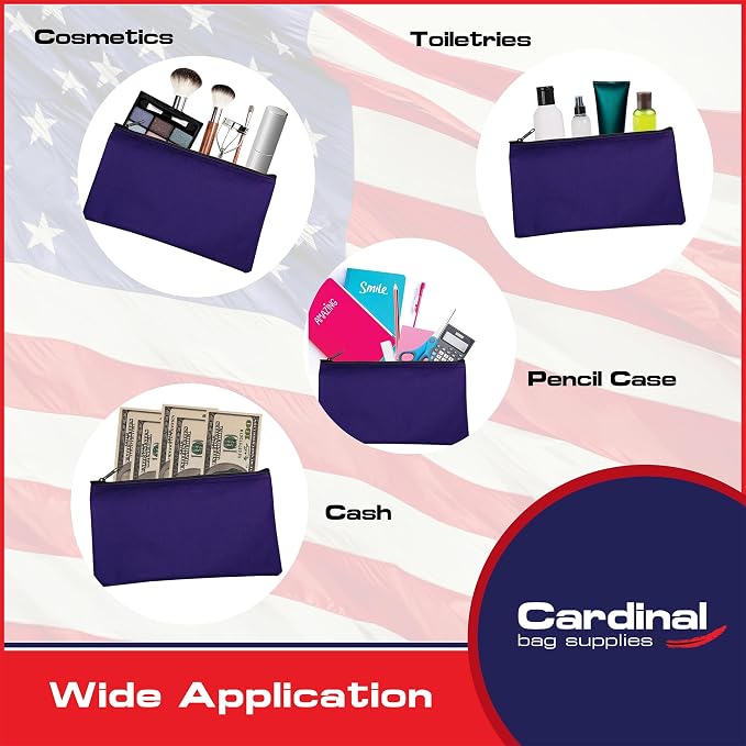 Multipack of 2 Compact Zipper Cloth Pouches, Zipper Bag, Travel Toiletry - Image 4