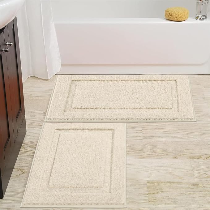 SHACOS Super Soft Bathroom Rugs Set of 2 Pieces 32x20 inch Fluffy Absorbent - Image 8