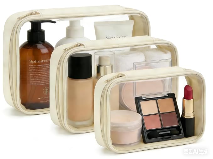 Clear TSA Approved Toiletry Bag Set by Cozomga