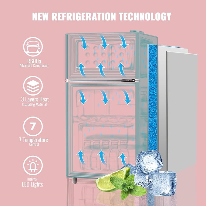 WANAI 3.5 Cu.ft Refrigerators Full-sized Fridge - Image 4