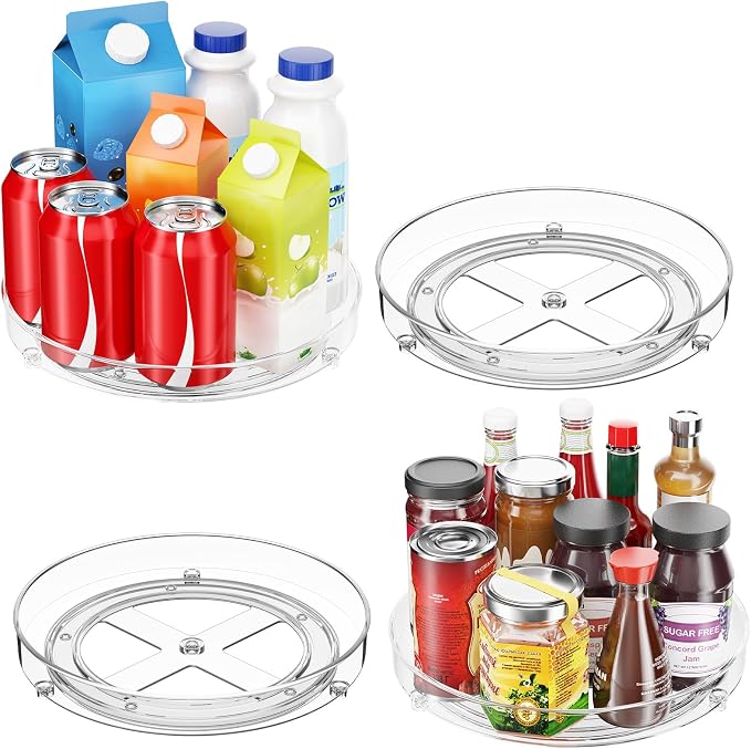 2 Pack Lazy Susan Organizer, 9.5 Inch Lazy Susan Turntable - Image 2