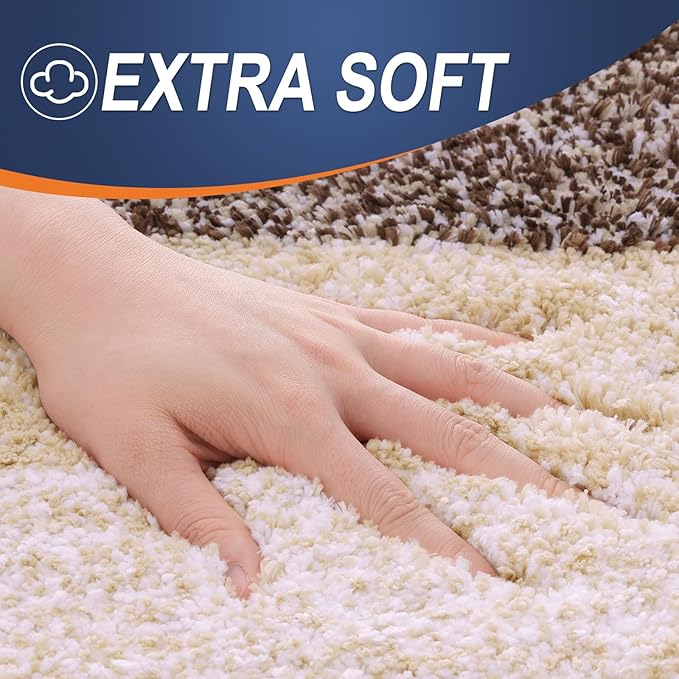 OLANLY Bathroom Rug Set 2 Piece, Soft Absorbent Microfiber Bath Mats and - Image 4