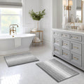 BSICPRO Bathroom Rugs and Mats Sets, 2 Piece Thick Absorbent Chenille Bath Mat by BSICPRO