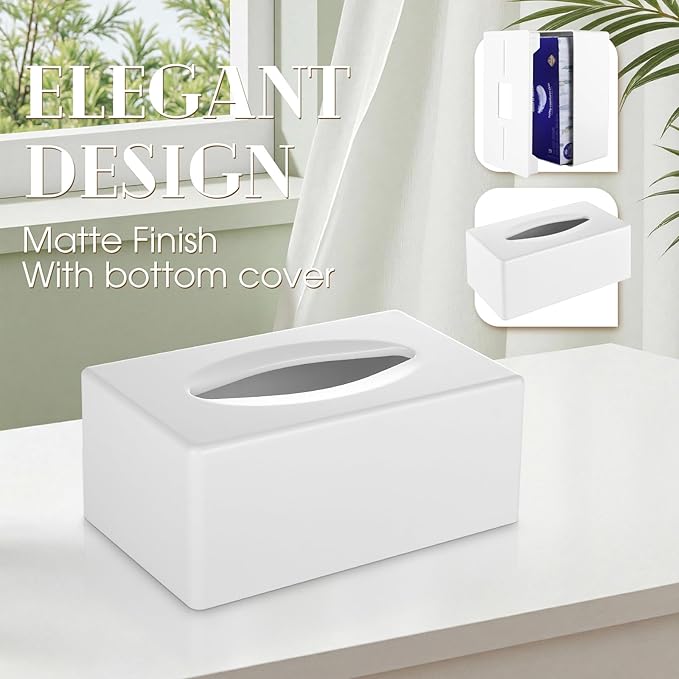 Tissue Box Cover, Rectangular Facial Tissue Holder - Image 4