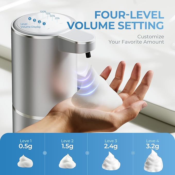 P11 Premium Space Gray Automatic Foaming Hand Soap Dispenser Touchless - Image 5
