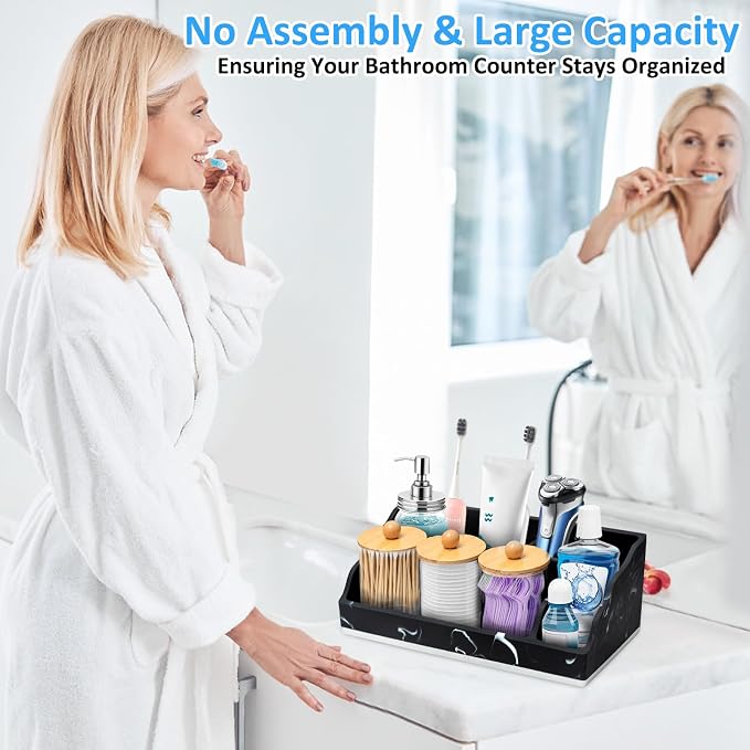 Bathroom Counter Organizer, Toothbrush and Toothpaste Holder - Image 2