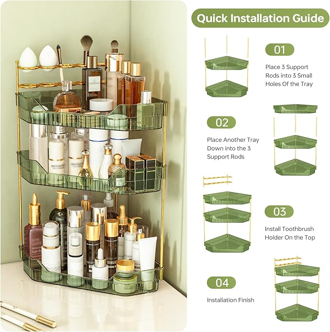 Corner Bathroom Counter Organizer - Image 6