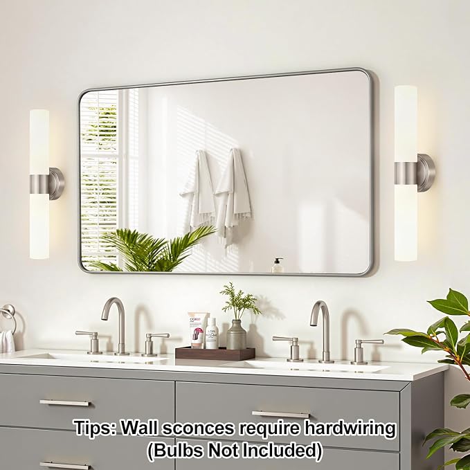 Wall Sconces Set of Two, Modern Bathroom Sconces Wall Lighting - Image 7