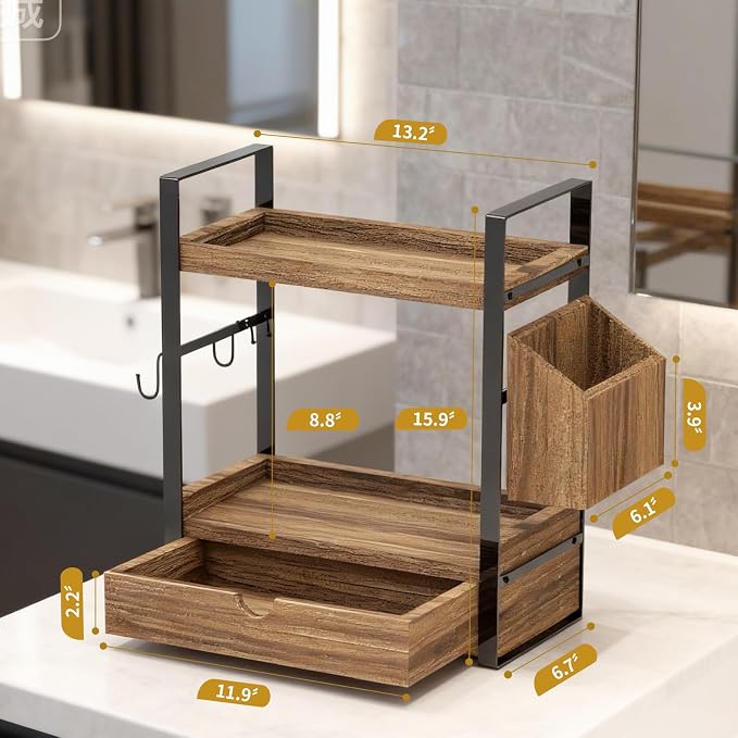 2-Tired Bathroom Counter Organizers and Storage, Bathroom Countertop Organizer - Image 3