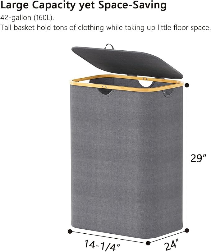 SpaceAid Double Laundry Hamper 2 Section - Image 5