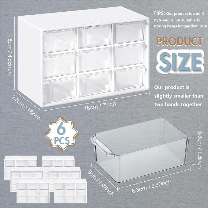 Amyhill 6 Pcs Mini Drawer Organizer Small Organizer - Image 3
